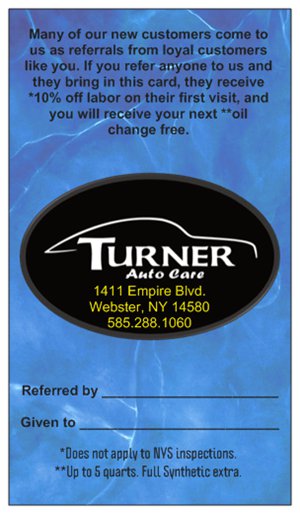 Our Referral Program - Turner Auto Care